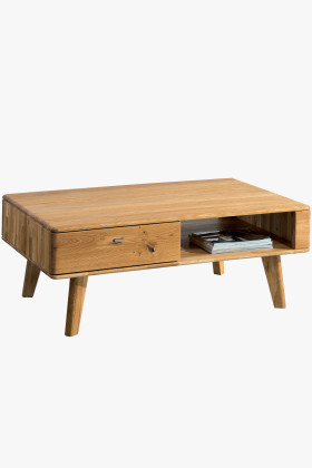 Retro natúr tölgy dohányzóasztal Texas 120x70 cm